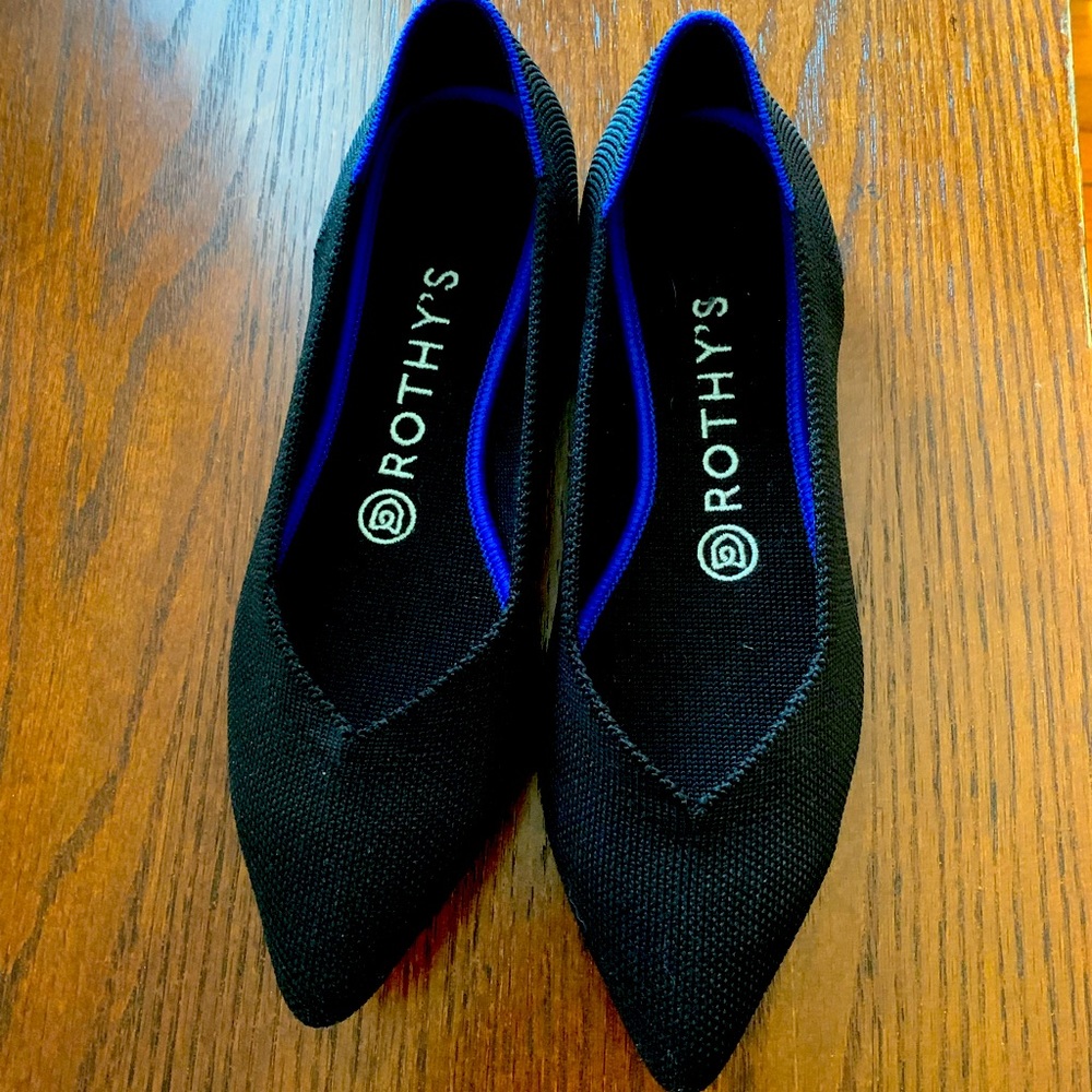 Rothy's Black and Blue Flats